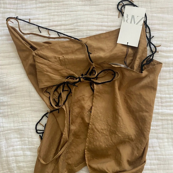 Zara Beaded Asymmetrical Top - Picture 2 of 5